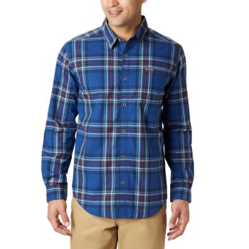 Columbia Boulder Ridge Long Sleeve Flannel, Camisa Marrom Para Hombre | 314970-WNX